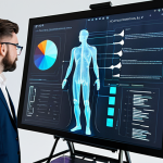 A diverse group of professionals, including a digital artist at a holographic easel, a musician composing with an AI interface, and a writer editing text on a large transparent screen, all collaboratively engaging with generative AI tools. They are in a bright, modern studio space with sleek digital displays. All subjects are fully clothed in modest, contemporary professional attire, appropriate content, safe for work, professional photography, high-resolution, perfect anatomy, correct proportions, natural pose, well-formed hands, proper finger count, natural body proportions.