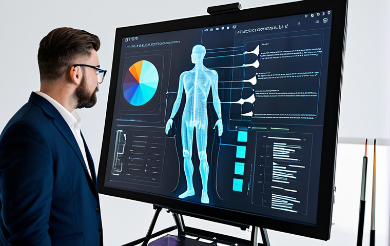A diverse group of professionals, including a digital artist at a holographic easel, a musician composing with an AI interface, and a writer editing text on a large transparent screen, all collaboratively engaging with generative AI tools. They are in a bright, modern studio space with sleek digital displays. All subjects are fully clothed in modest, contemporary professional attire, appropriate content, safe for work, professional photography, high-resolution, perfect anatomy, correct proportions, natural pose, well-formed hands, proper finger count, natural body proportions.